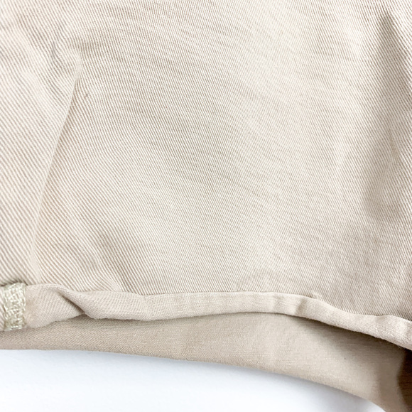 Garage Denim Beige Stretch Shorts - Picture 8 of 11
